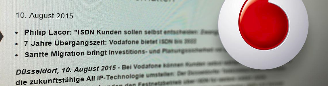 Vodafone will bis 2022 an ISDN festhalten