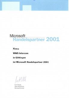 WWS-InterCom Microsoft Partner 2001