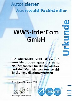 WWS-InterCom Authorisierter Auerswald Fachhandelspartner in Göttingen