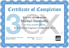 Zertifikat: 3CX Certified Engineer